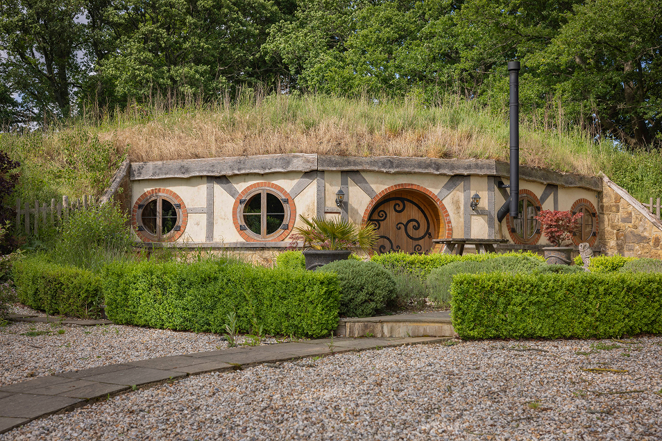 A cosy hideaway called the Vineyard Hollow nestled snugly into a bank at Oastbrook Vineyard